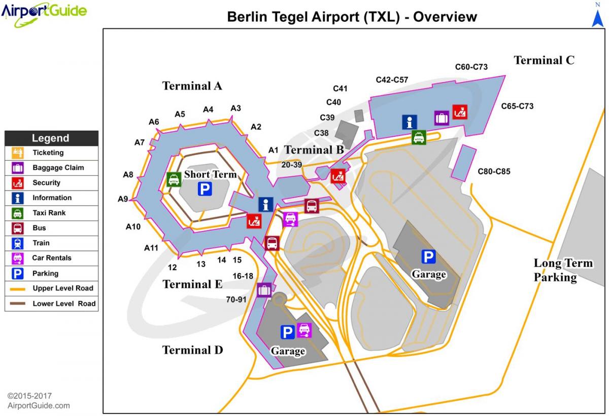 ベルリンテーゲル空港地図