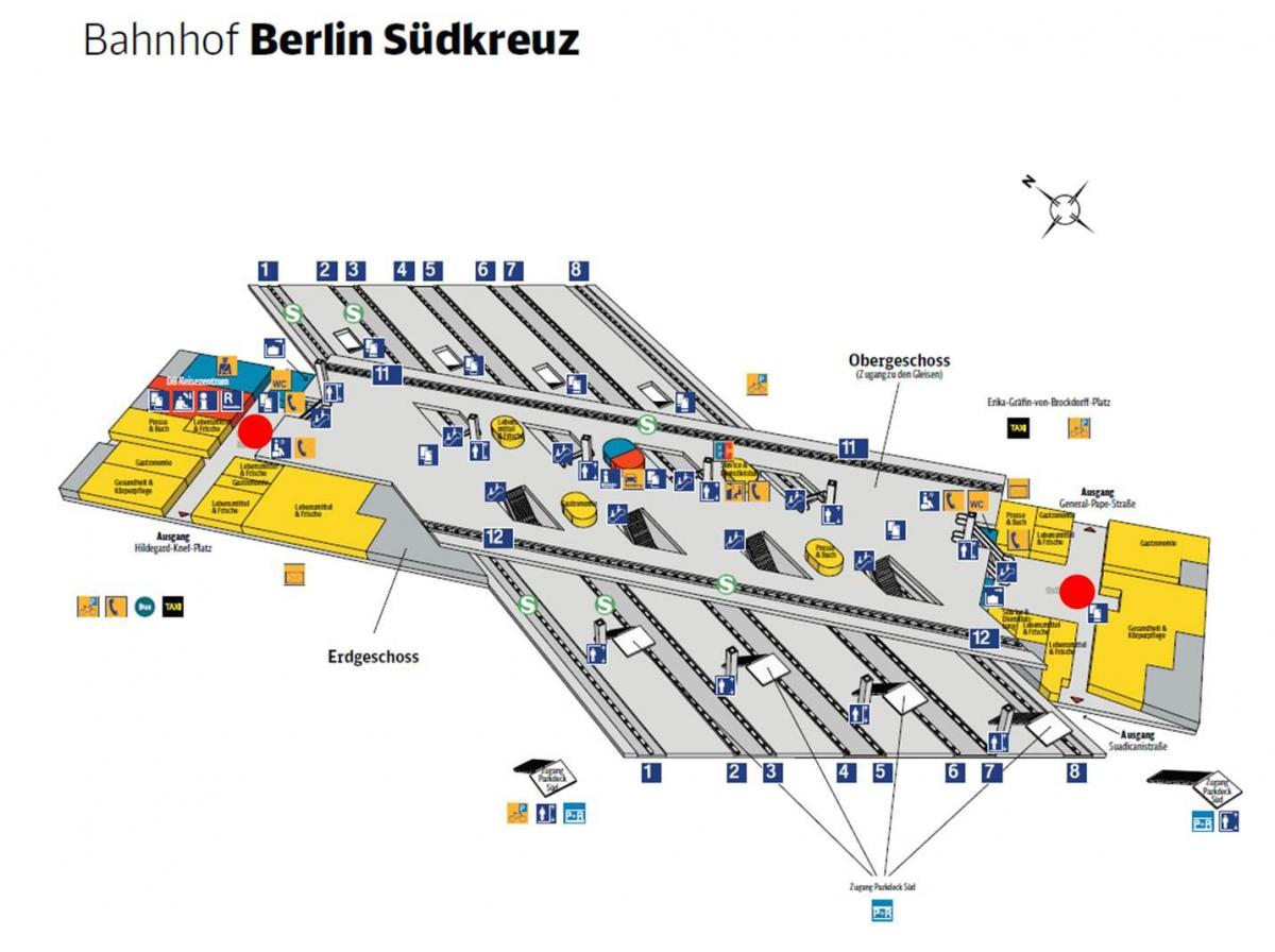 地図のベルリンsüdkreuz