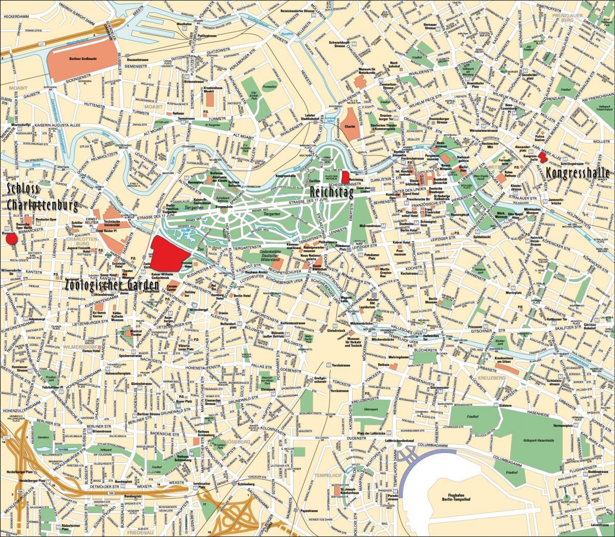 ベルリンシティセンター地図