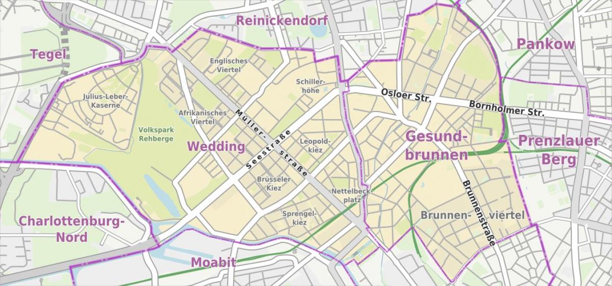 ベルリンの結婚式の地図
