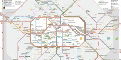ベルリンのネットワークの地図