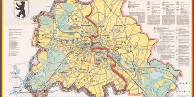 地図のベルリンウォール