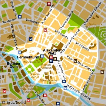 地図のベルリンアレクサンダ