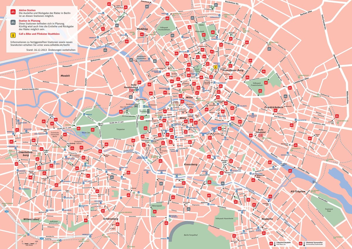 ベルリンバイクの地図