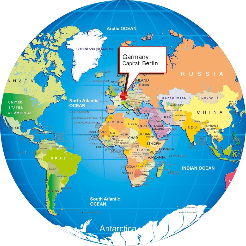 ベルリンドイツの世界地図