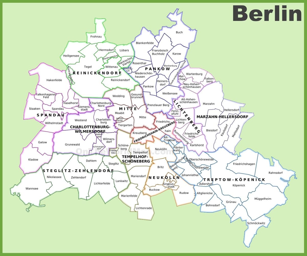 ベルリン地区の地図