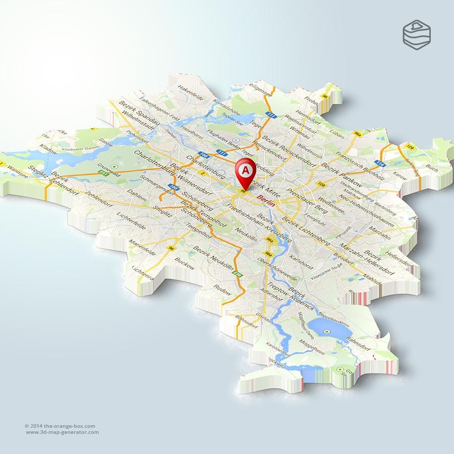 地図のベルリン3d
