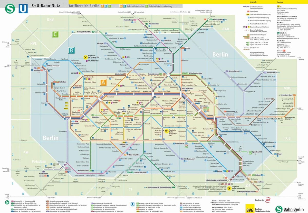 ベルリンu undツの地図