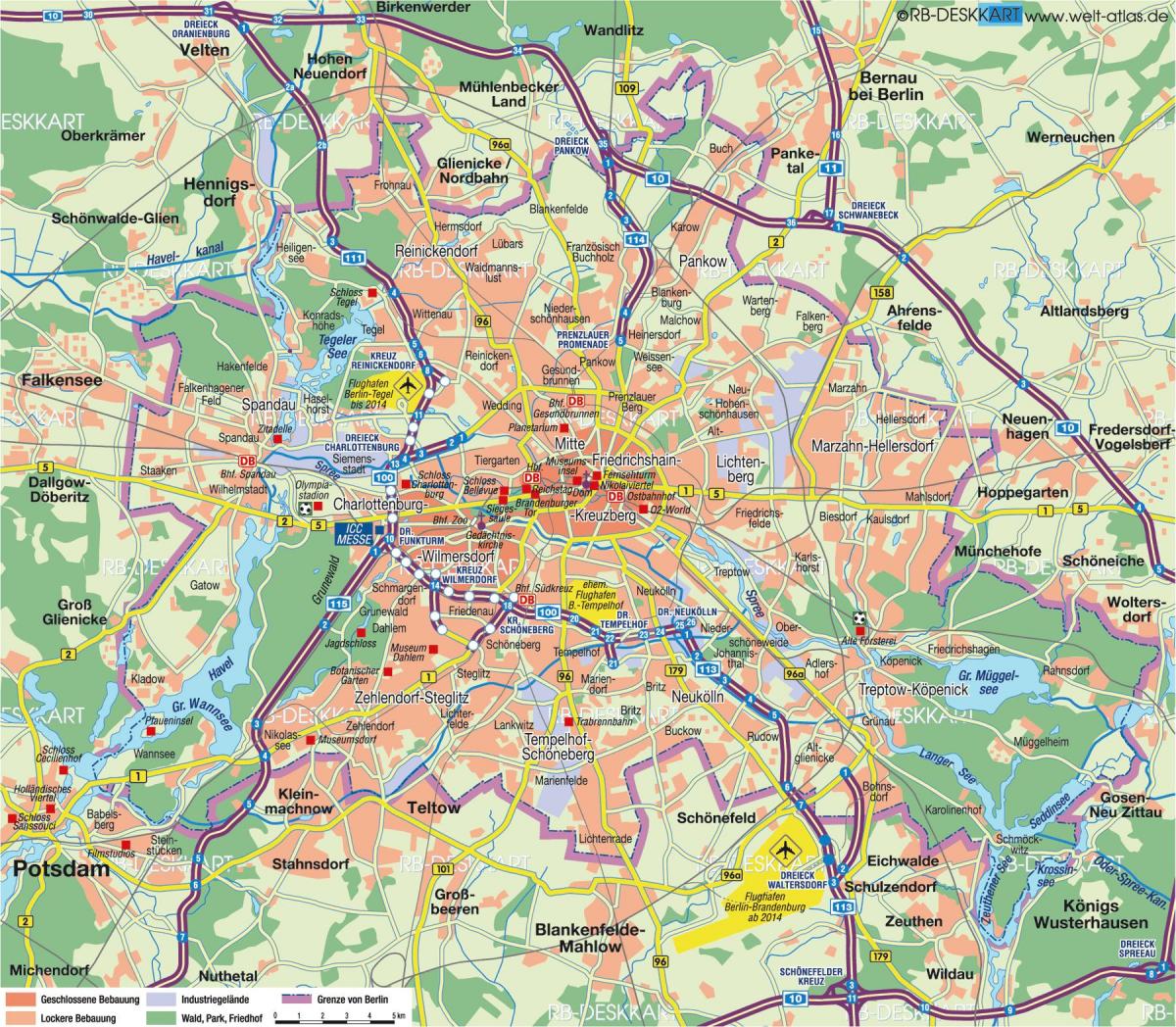 ベルリン地区の地図