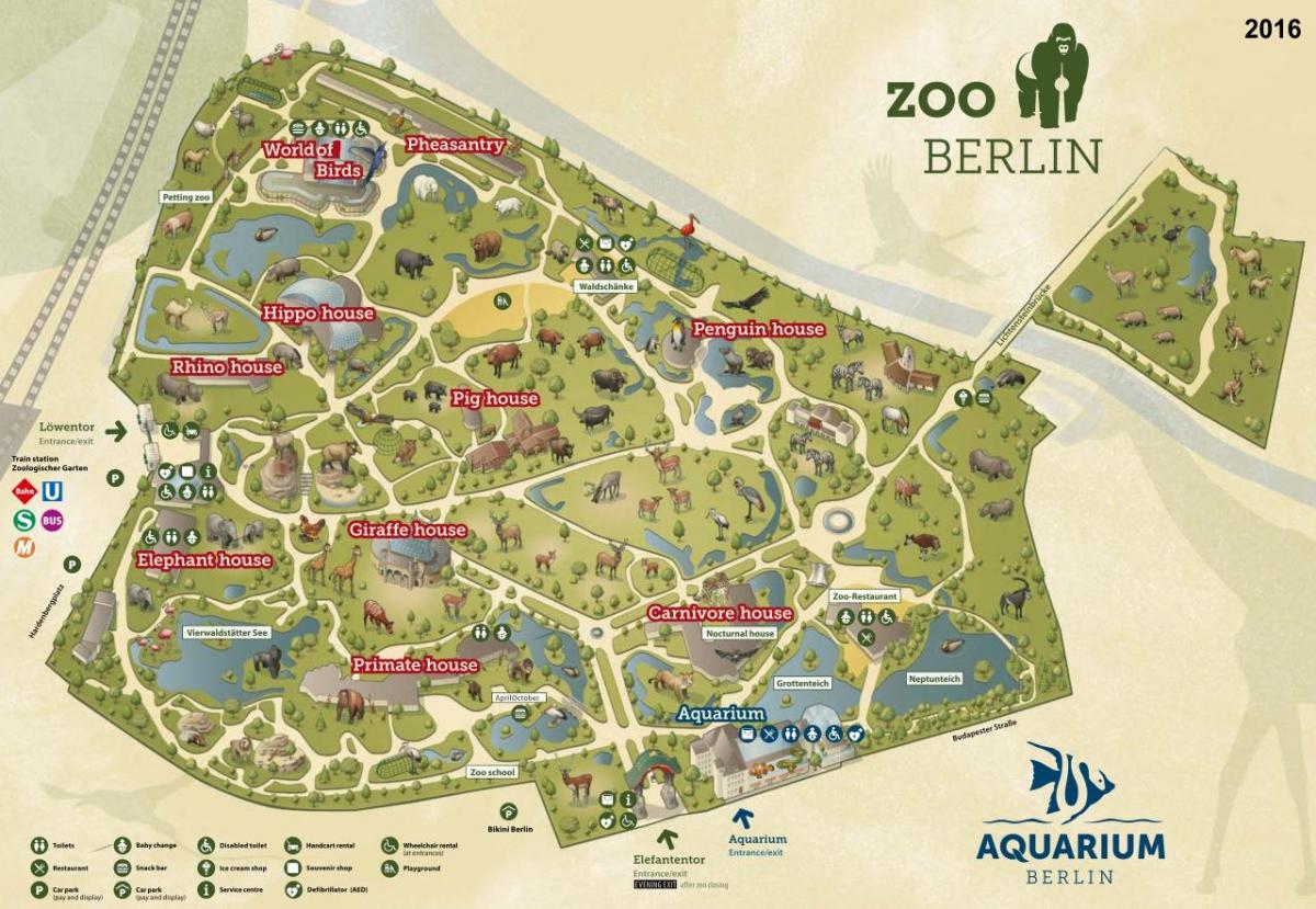 地図のベルリン動物園
