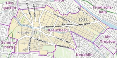 ベルリンのクロイツベルク地図