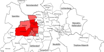 地図のシャルロッテンブルクベルリン