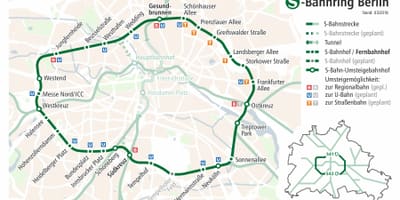地図のベルリンのリング