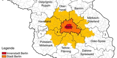 地図のベルリン地域