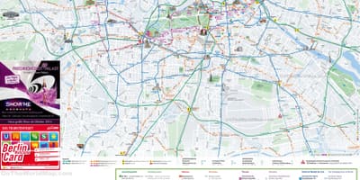 市内観光にベルリンの地図