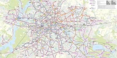 地図のベルリン行き夜行バス