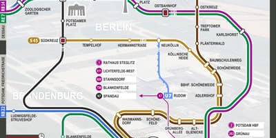 地図のベルリンs9電車