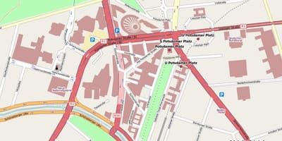 地図のポツダムプラッツベルリン