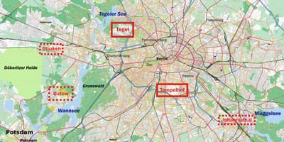 地図の空港ベルリンドイツ