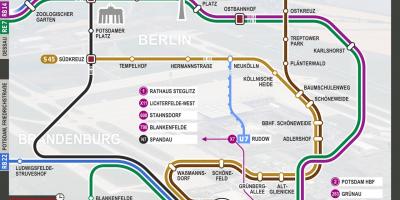 地図のベルリンs9電車